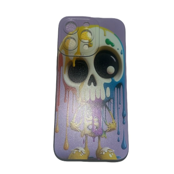 iPhone 14 ProMax Holloween Skull Art Soft Phone Case NWT - Picture 5 of 10